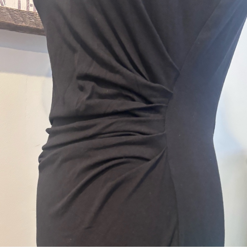 Theory Jorainna Ruched Tank Dress- Black - Picture 5 of 10